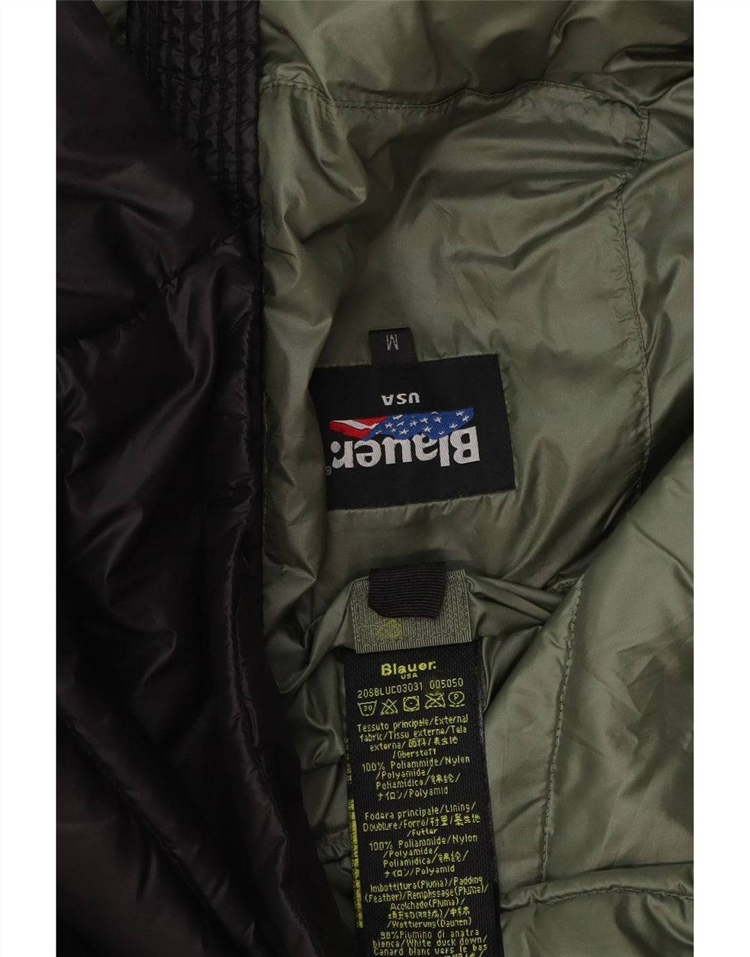 Blauer Polstret Herrejakke UK 38 Medium Sort Polyester