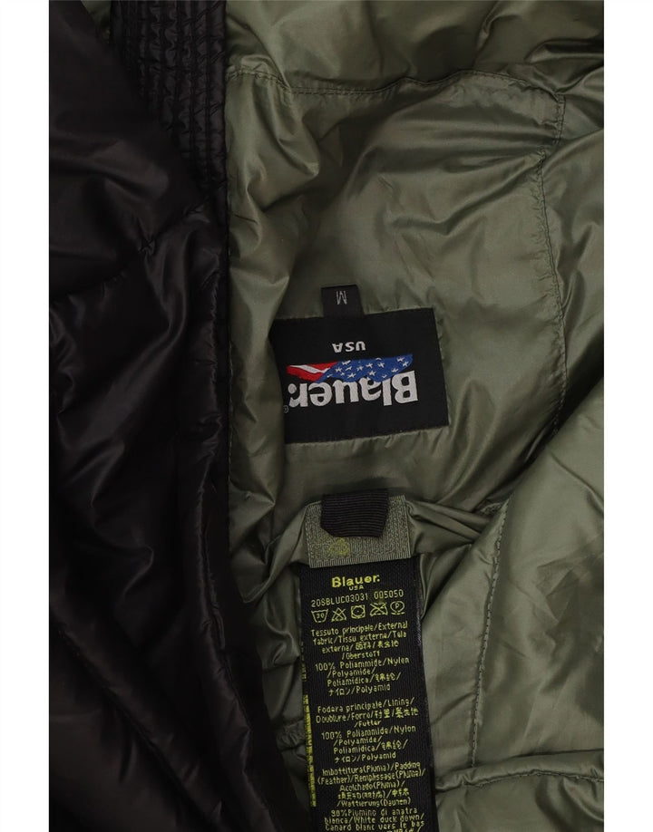 Blauer Polstret Herrejakke UK 38 Medium Sort Polyester