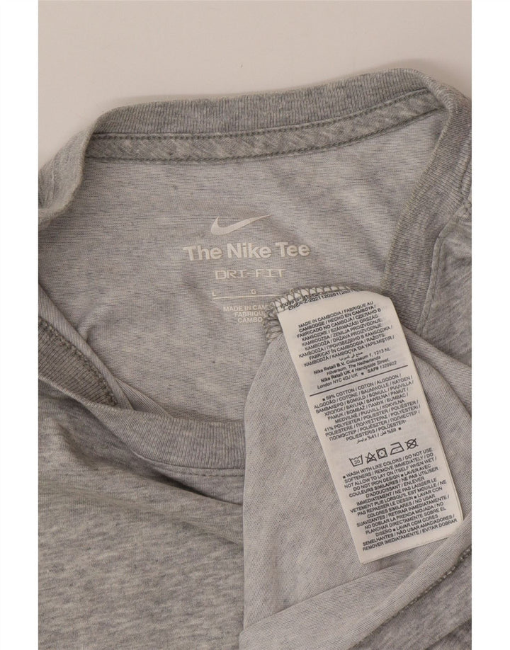 NIKE Herre Dri Fit T-Shirt Top Stor Grå Bomuld