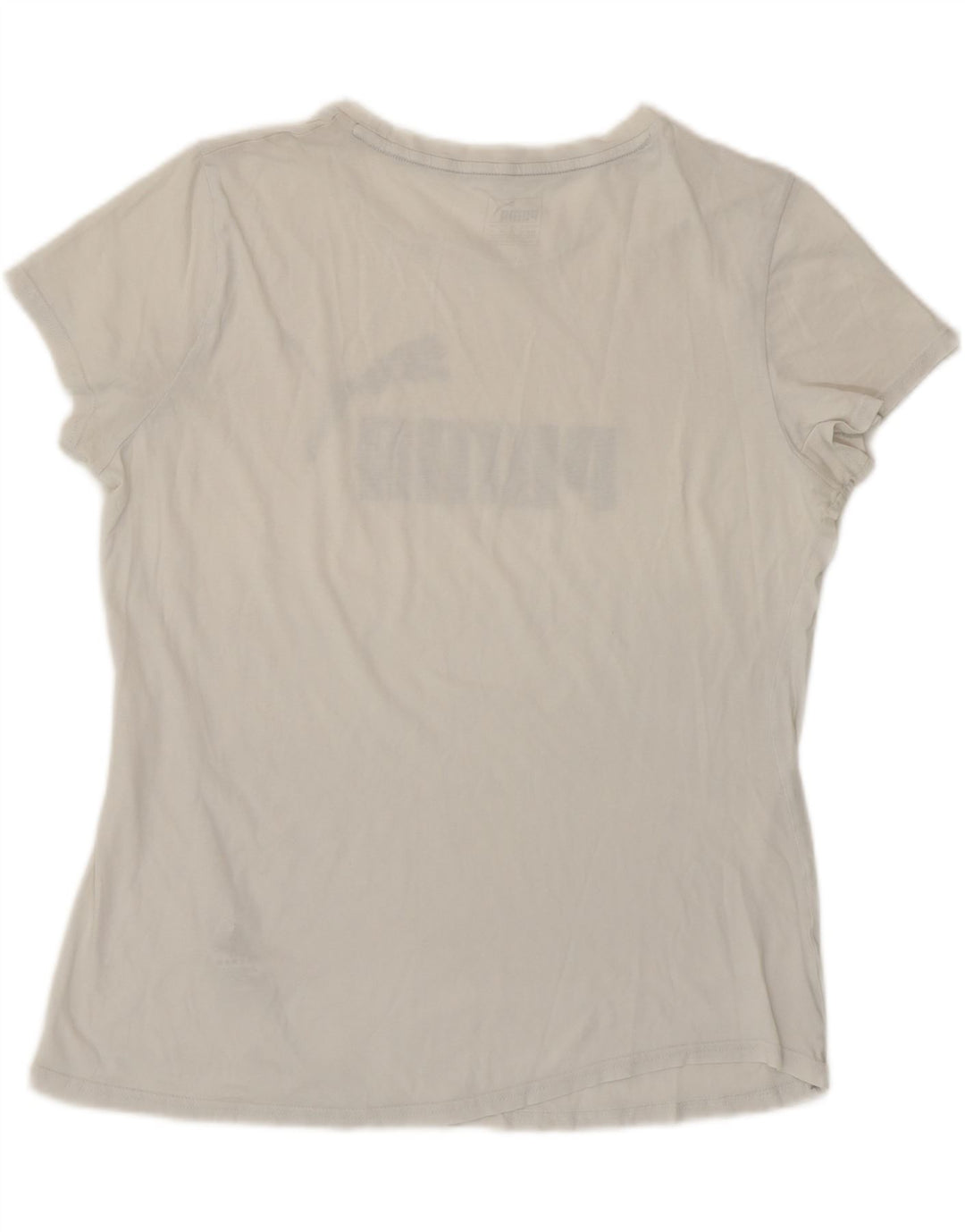 Puma Grafisk T-Shirt Top UK 16 Stor hvid bomuld