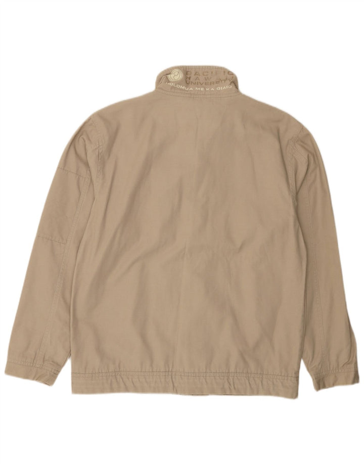 CHAMPION Herre Utility Jacket UK 40 Stor Beige Bomuld