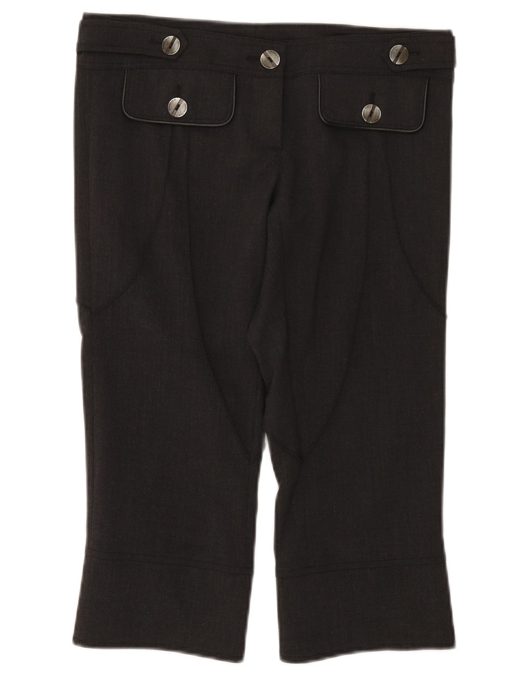 Patrizia Pepe Dame Capri Bukser IT 42 Medium W30 L19 Grå Uld