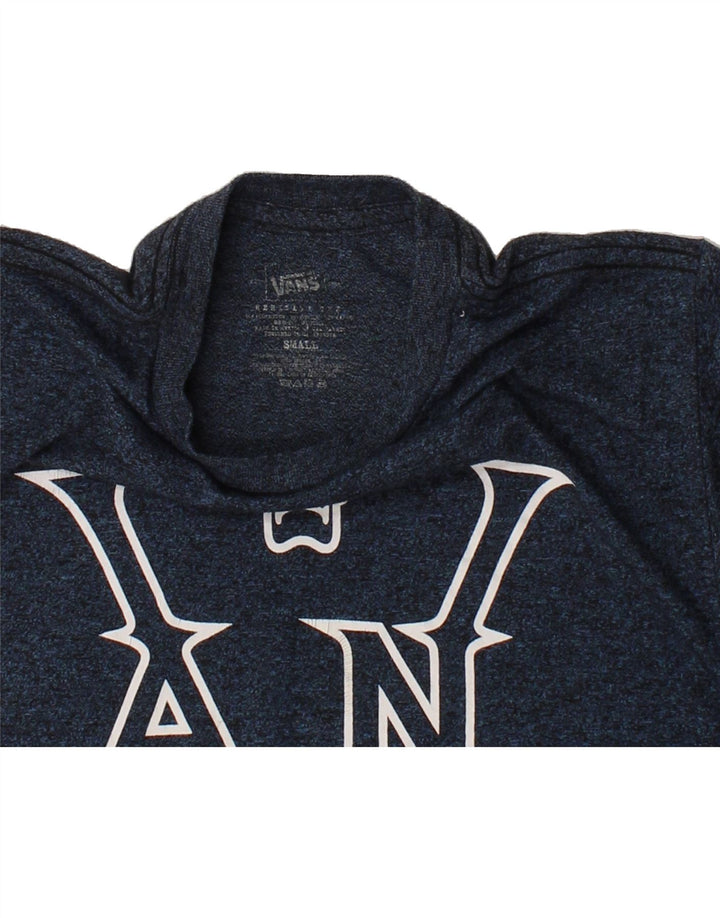 VANS Boys Graphic T-Shirt Top 8-9 Years Small Navy Blue Vintage Vans and Second-Hand Vans from Messina Hembry 
