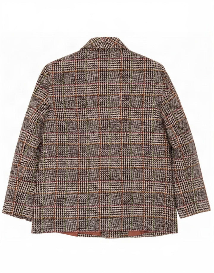 Vintage Dame 2 Button Blazer Jacket UK 16 Large Grey Check