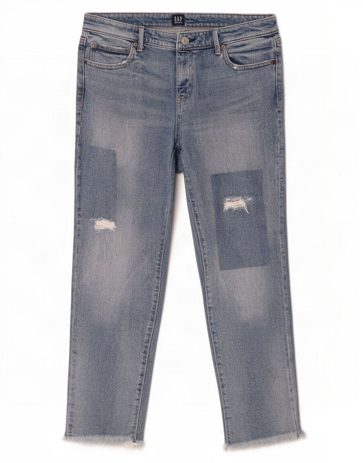 Gap Kvinder Distressed Slim Jeans W28 L26 Blå Bomuld