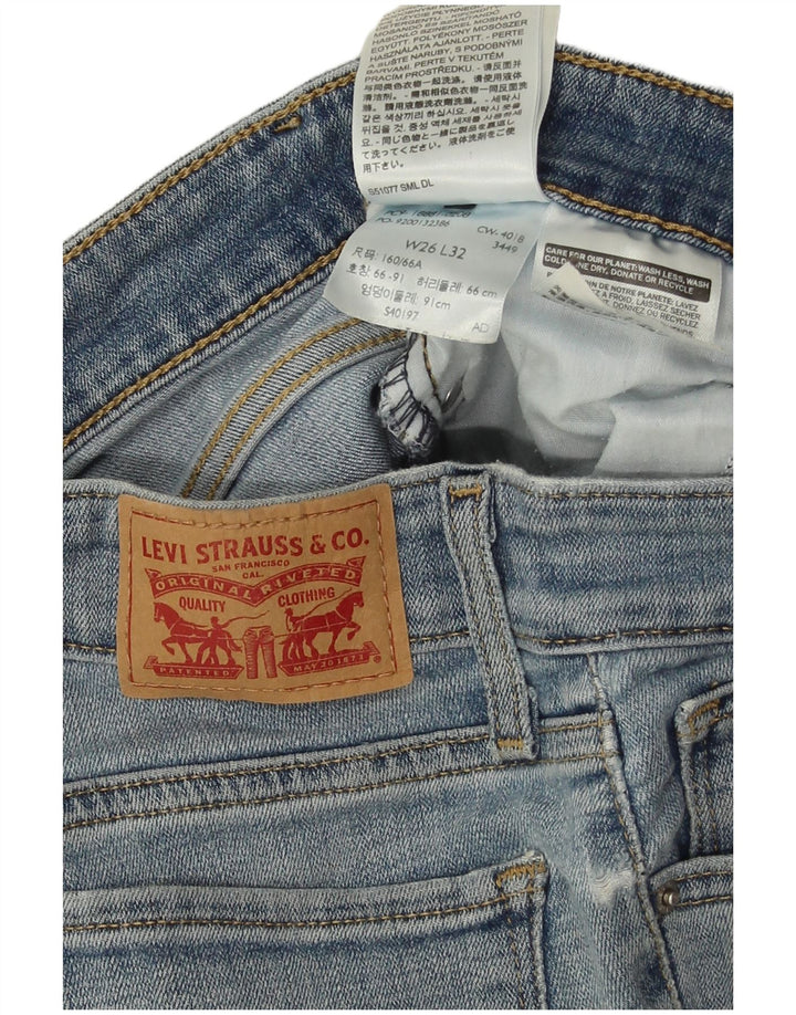 Levi's Dame 711 Skinny Jeans W26 L32 Blå Bomuld