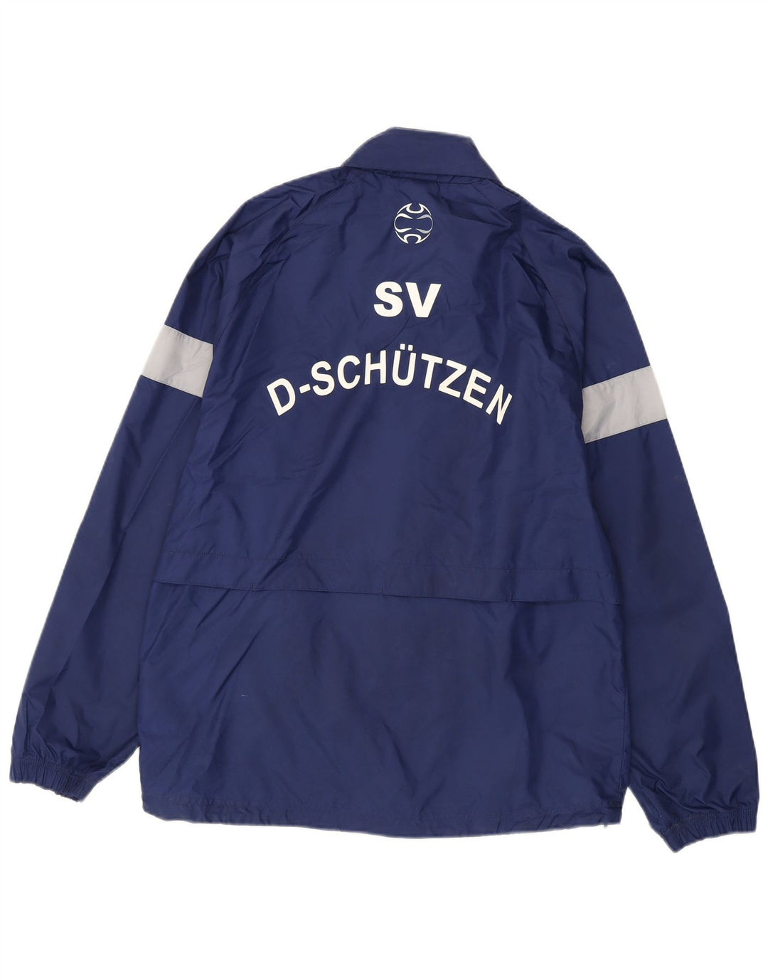Adidas Grafisk regnjakke til mænd UK 38/40 Medium Navy Blue Colourblock