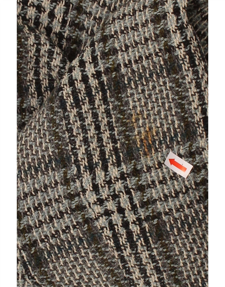 NAZARENO GABRIELLI Mens 2 Button Blazer Jacket IT 50 Large Grey Check Wool Vintage Nazareno Gabrielli and Second-Hand Nazareno Gabrielli from Messina Hembry 