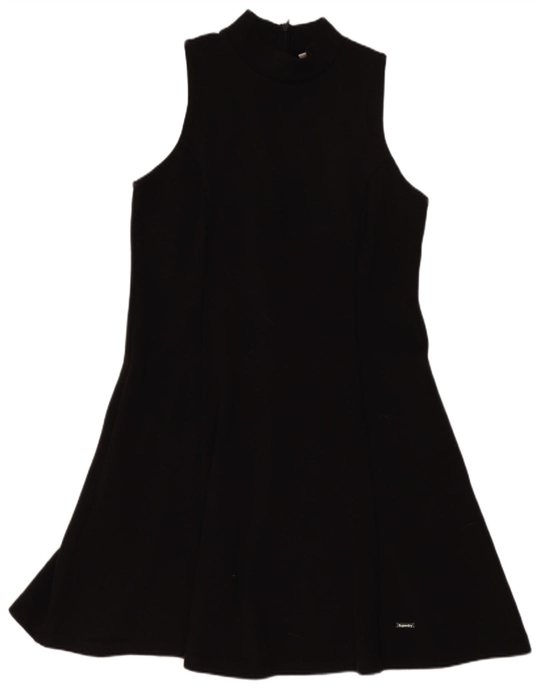 Superdry Womens Ærmeløs A-line kjole UK 12 Medium Black Polyester