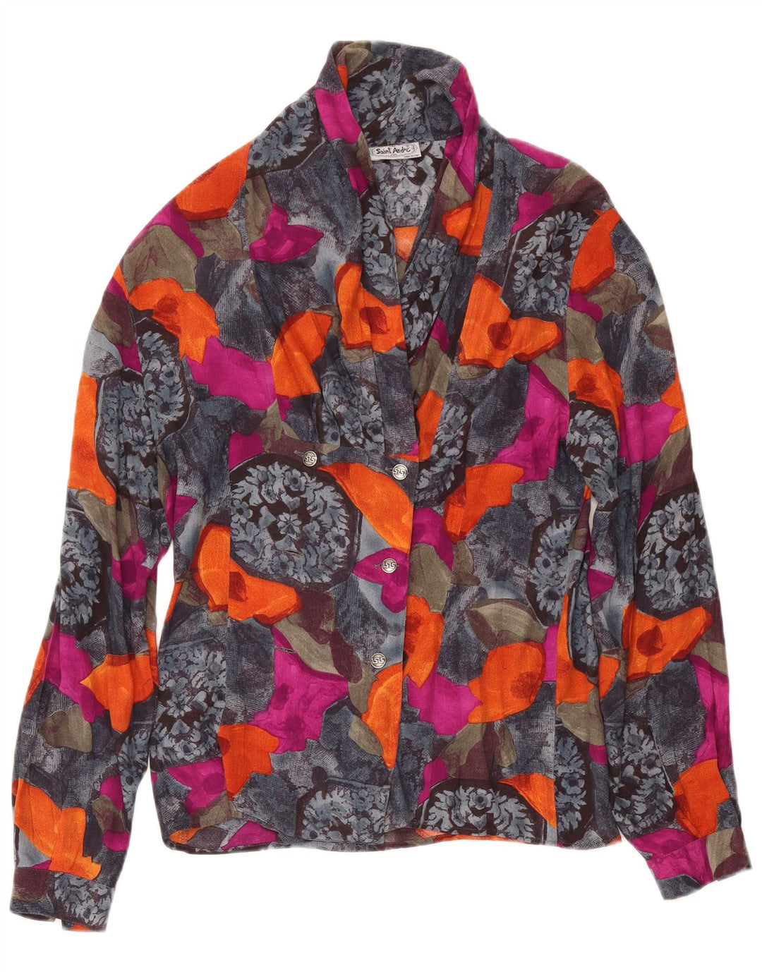 Saint Andrews Dameskjortebluse UK 14 Medium Multicolored Floral Viscose