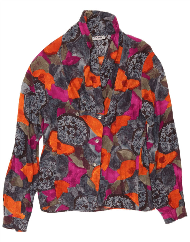 Saint Andrews Dameskjortebluse UK 14 Medium Multicolored Floral Viscose