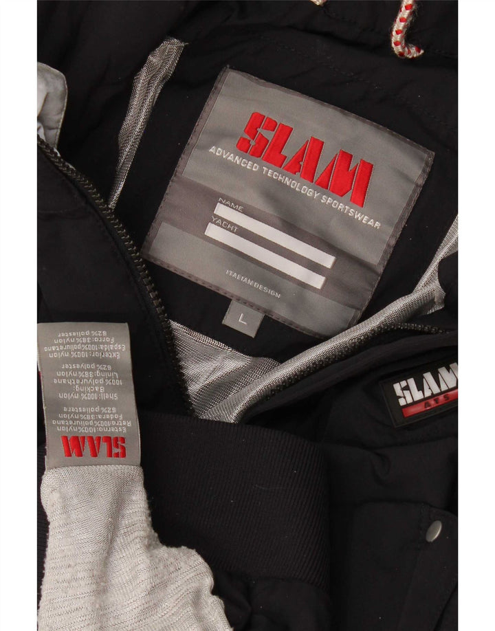 Slam Bomberjakke til mænd UK 40 Large Black Nylon