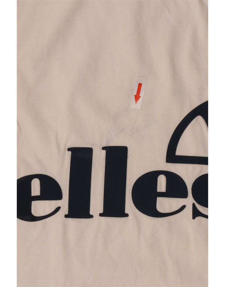 Ellesse Herre Grafisk Vest Top Stor Hvid Bomuld