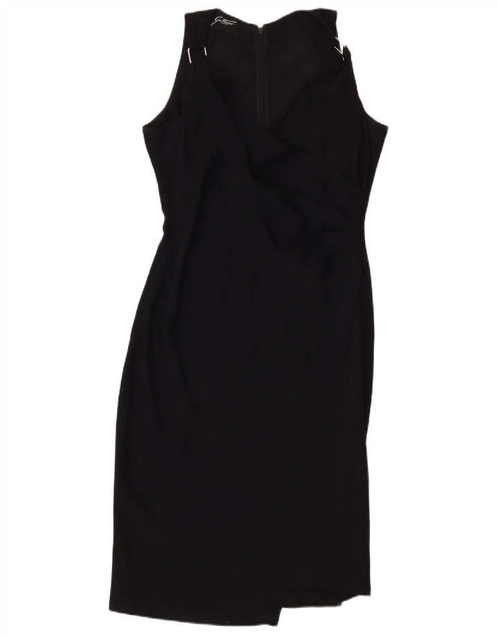 Gattinoni Dame Ærmeløs Skede Kjole IT 42 Medium Sort Viscose