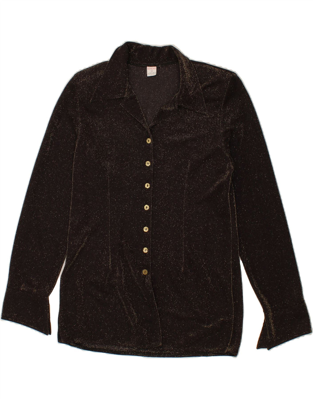 VINTAGE Womens Shirt Blouse UK 14 Large Black Vintage Vintage and Second-Hand Vintage from Messina Hembry 