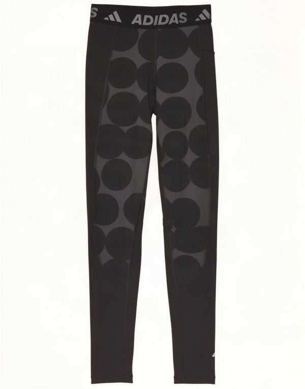 Adidas Dame Marimekko Grafiske Leggings UK 8/10 Small Black Polka Dot