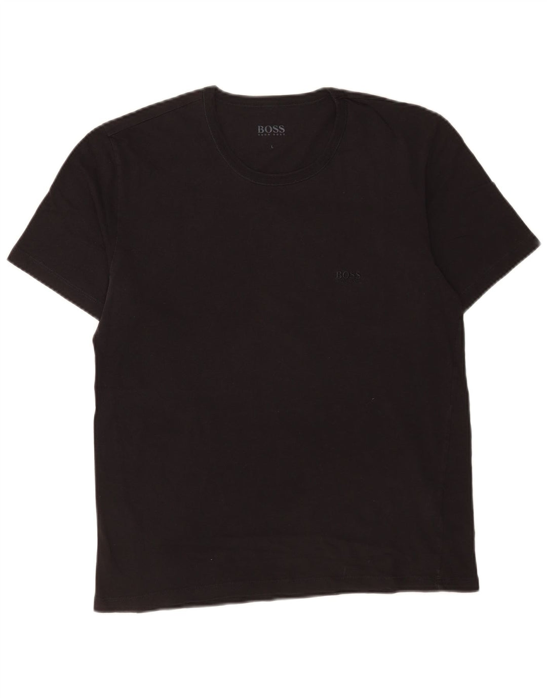 Hugo Boss Herre T-Shirt Top Stor Sort Bomuld