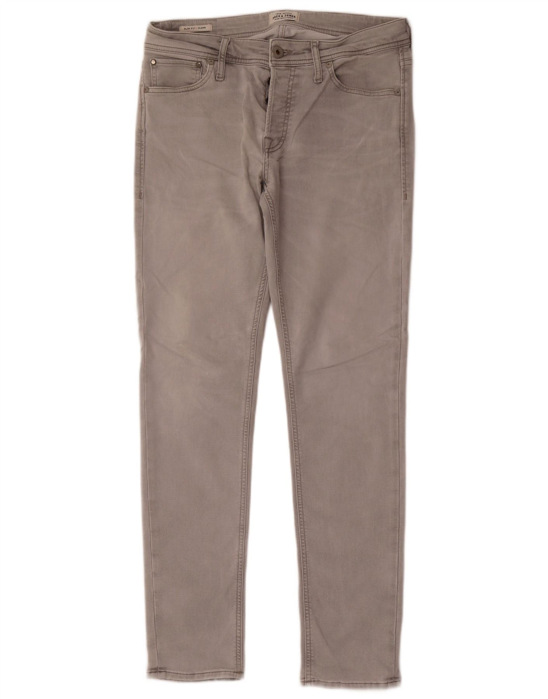 Jack & Jones Herre GLENN Slim Jeans W33 L32 Grå Bomuld