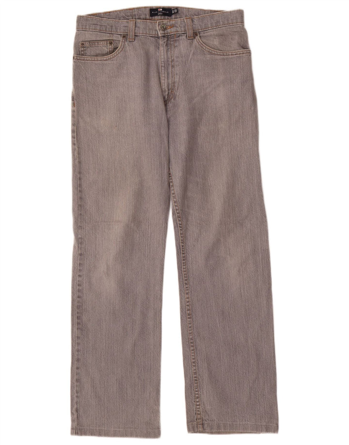 Marks & Spencer Herre Blue Harbor Straight Jeans W32 L30 Grå Bomuld