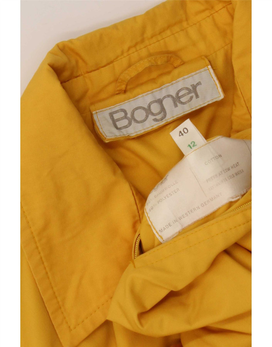 Bogner Womens Utility Jacket UK 12 Medium Yellow Cotton