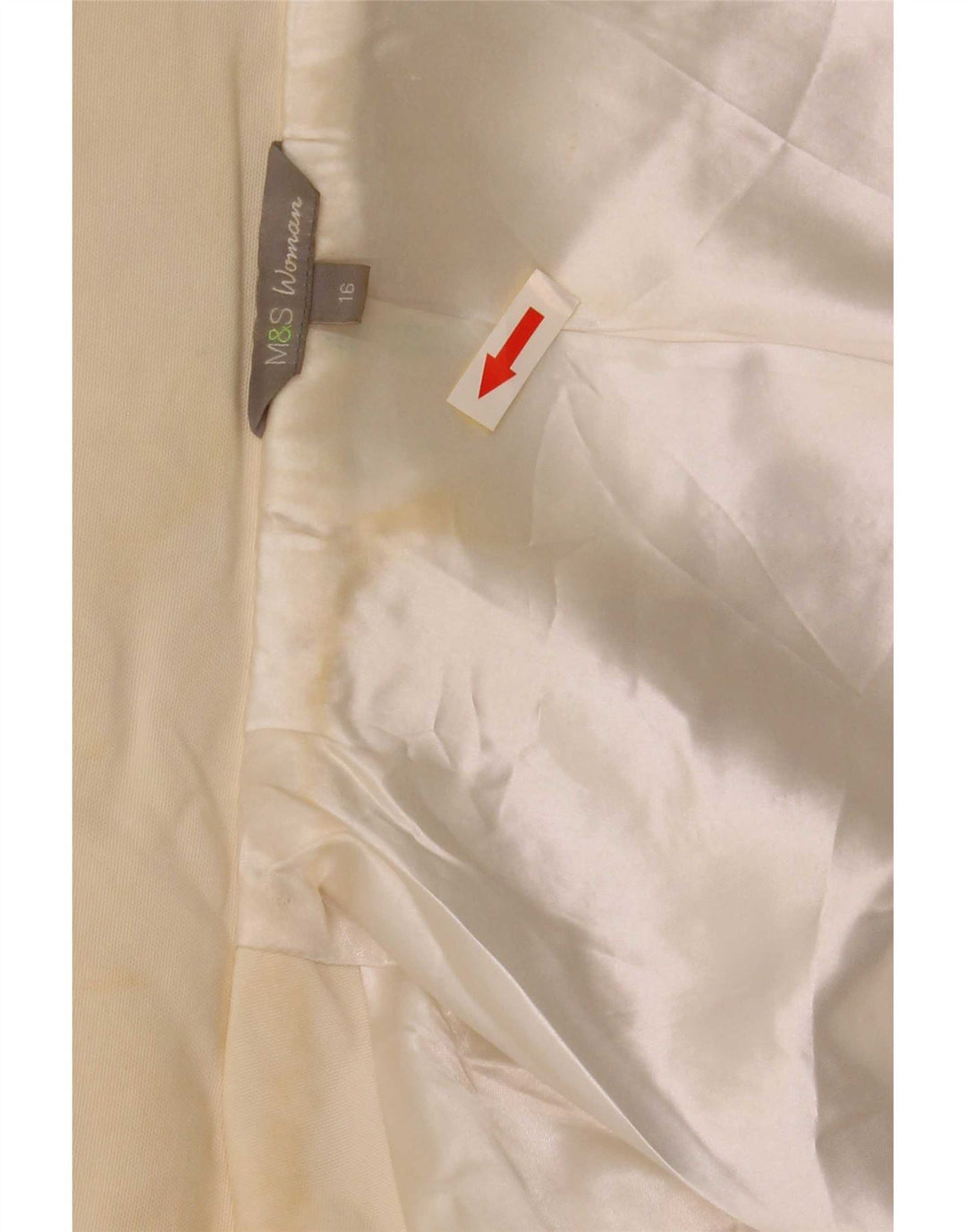 Marks & Spencer Dame Hooded Utility Jacket UK 16 Large Off White