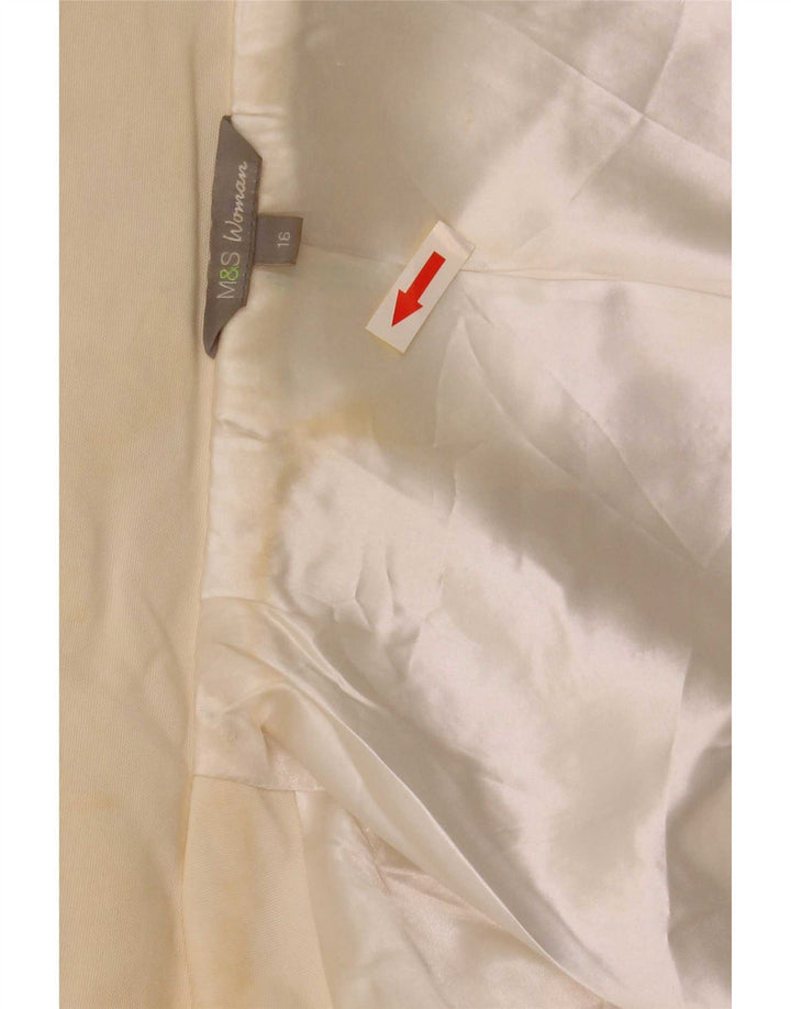 Marks & Spencer Dame Hooded Utility Jacket UK 16 Large Off White