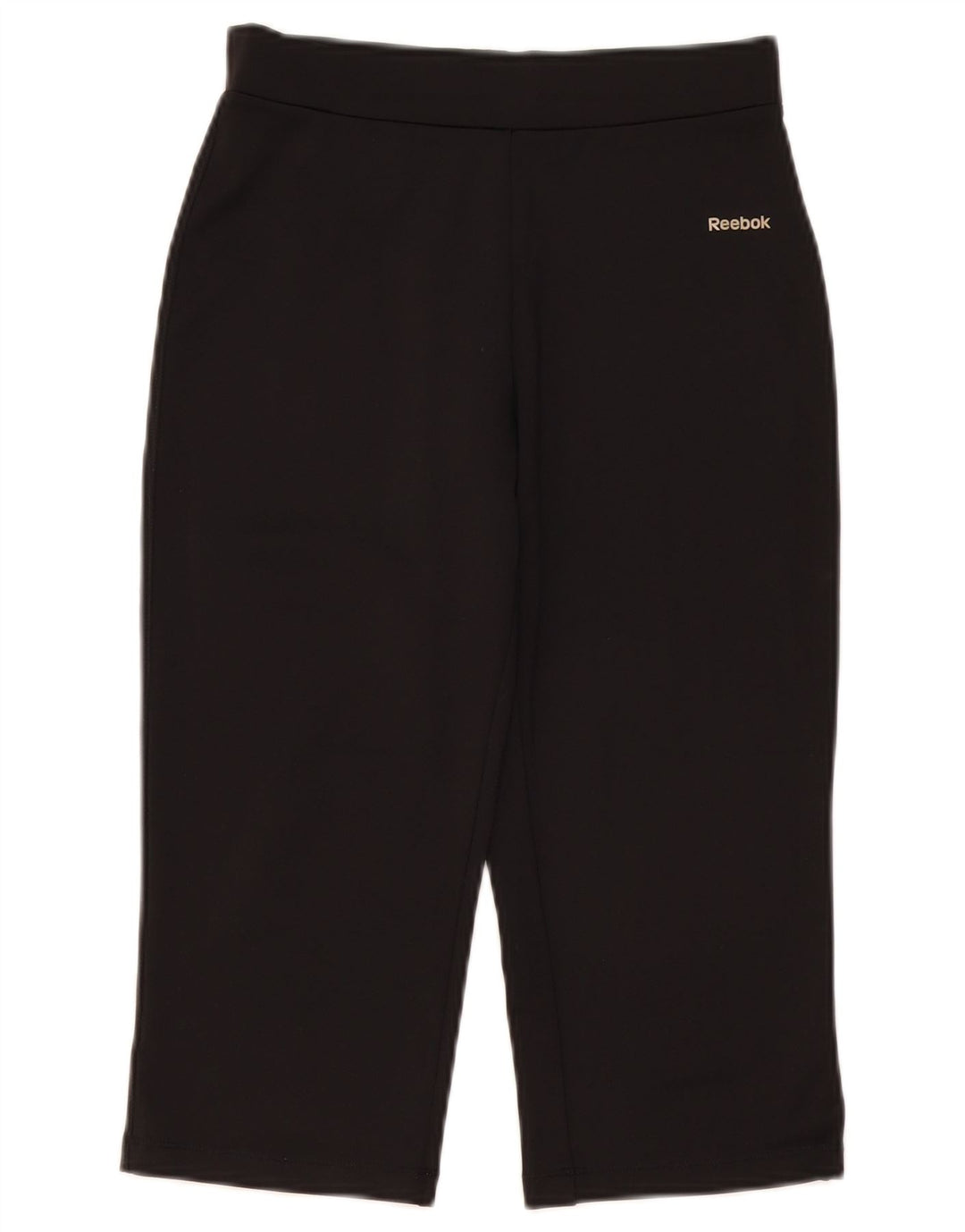 Reebok Dame Capri Træningsdragt Bukser Small W26 L18 Sort Polyester