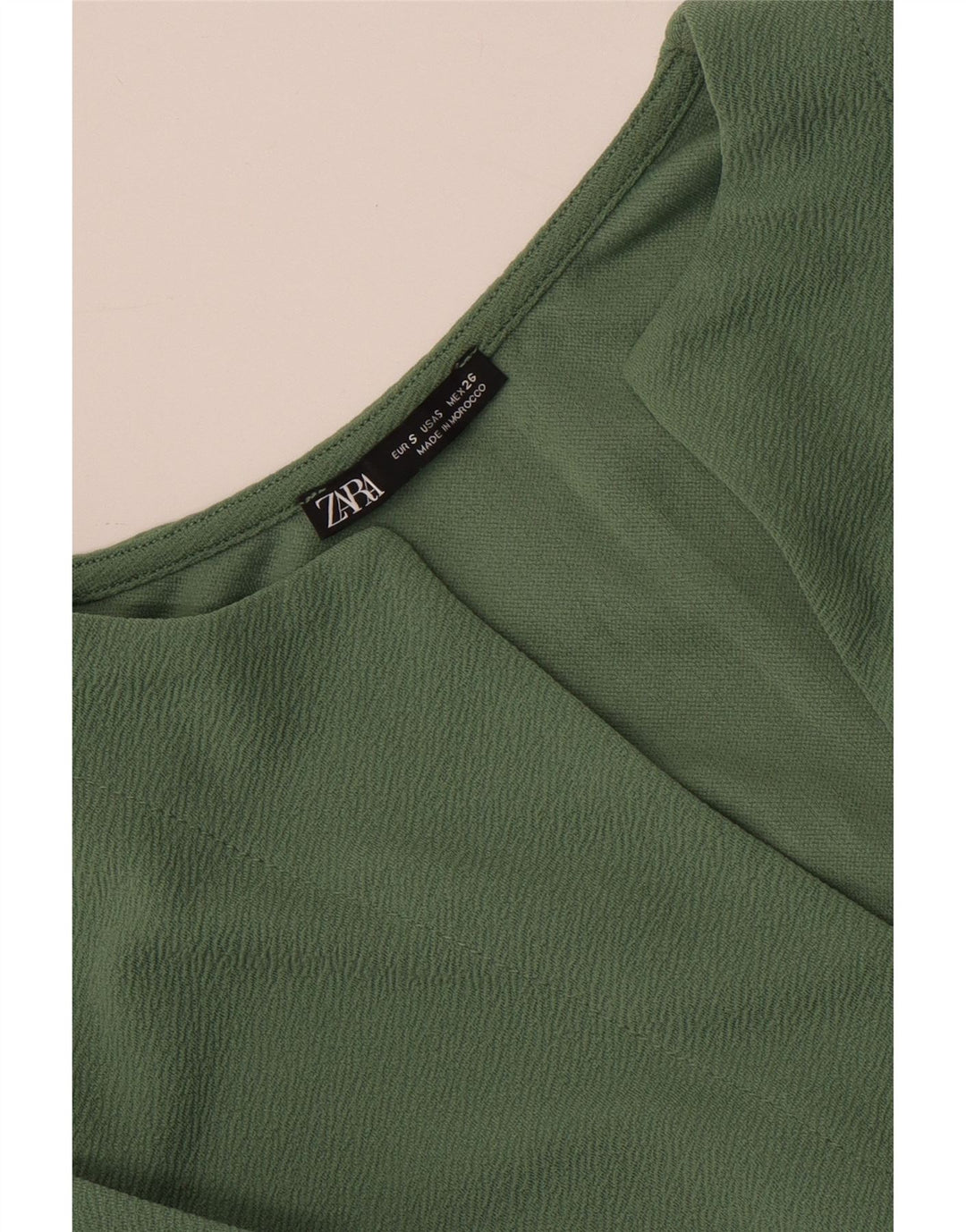 Zara Dame 3/4 ærmer Oversized Shift Dress UK 10 Small Green