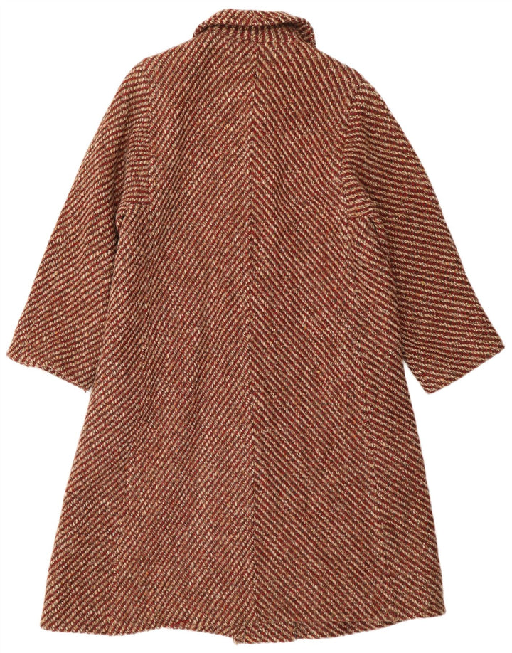 AQUASCUTUM Dameoverfrakke UK 12 Medium Rød Flecked New Wool Classic