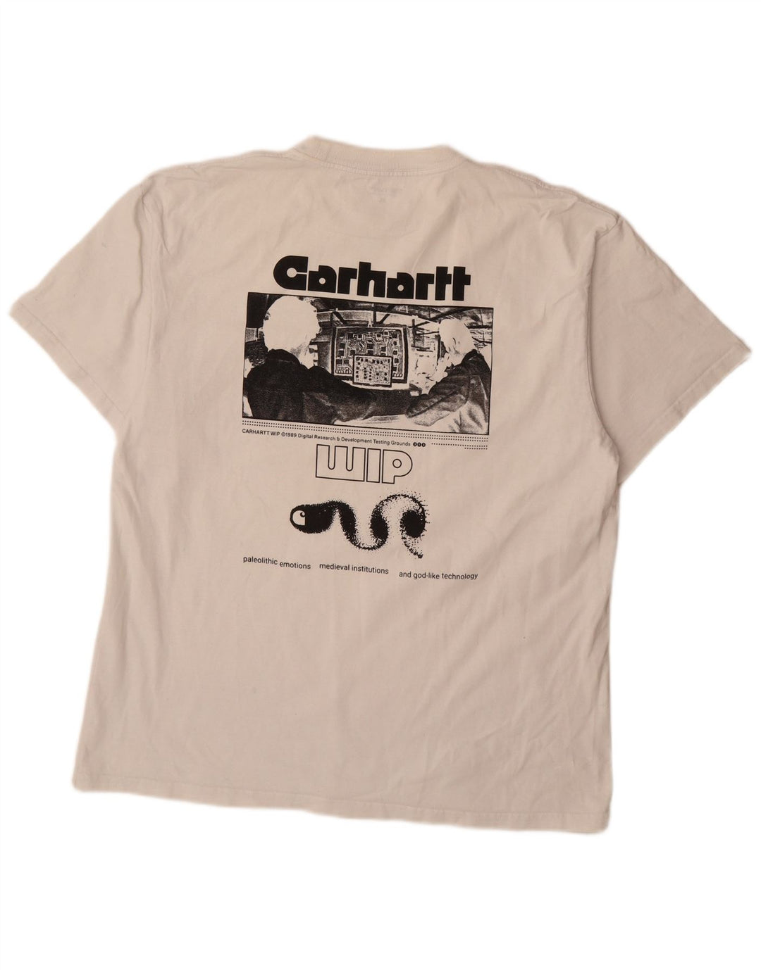 Carhartt Herre Grafisk T-Shirt Top XL Hvid Bomuld