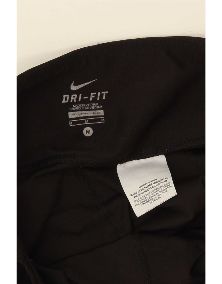 Nike Dame Dri Fit Capri Leggings Medium Sort Polyester Sports