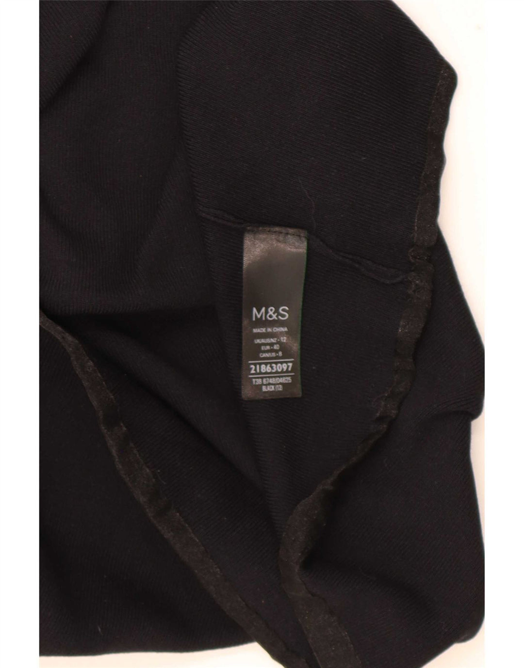 Marks & Spencer Damevest Top UK 12 Medium Black Viscose