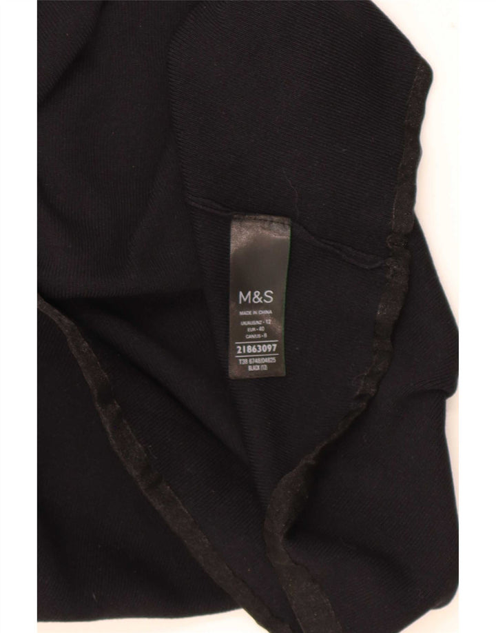 Marks & Spencer Damevest Top UK 12 Medium Black Viscose