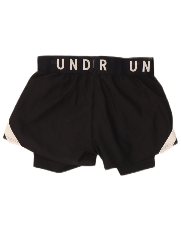 Under Armour Graphic Sports Shorts til kvinder UK 6 XS Sort Colourblock