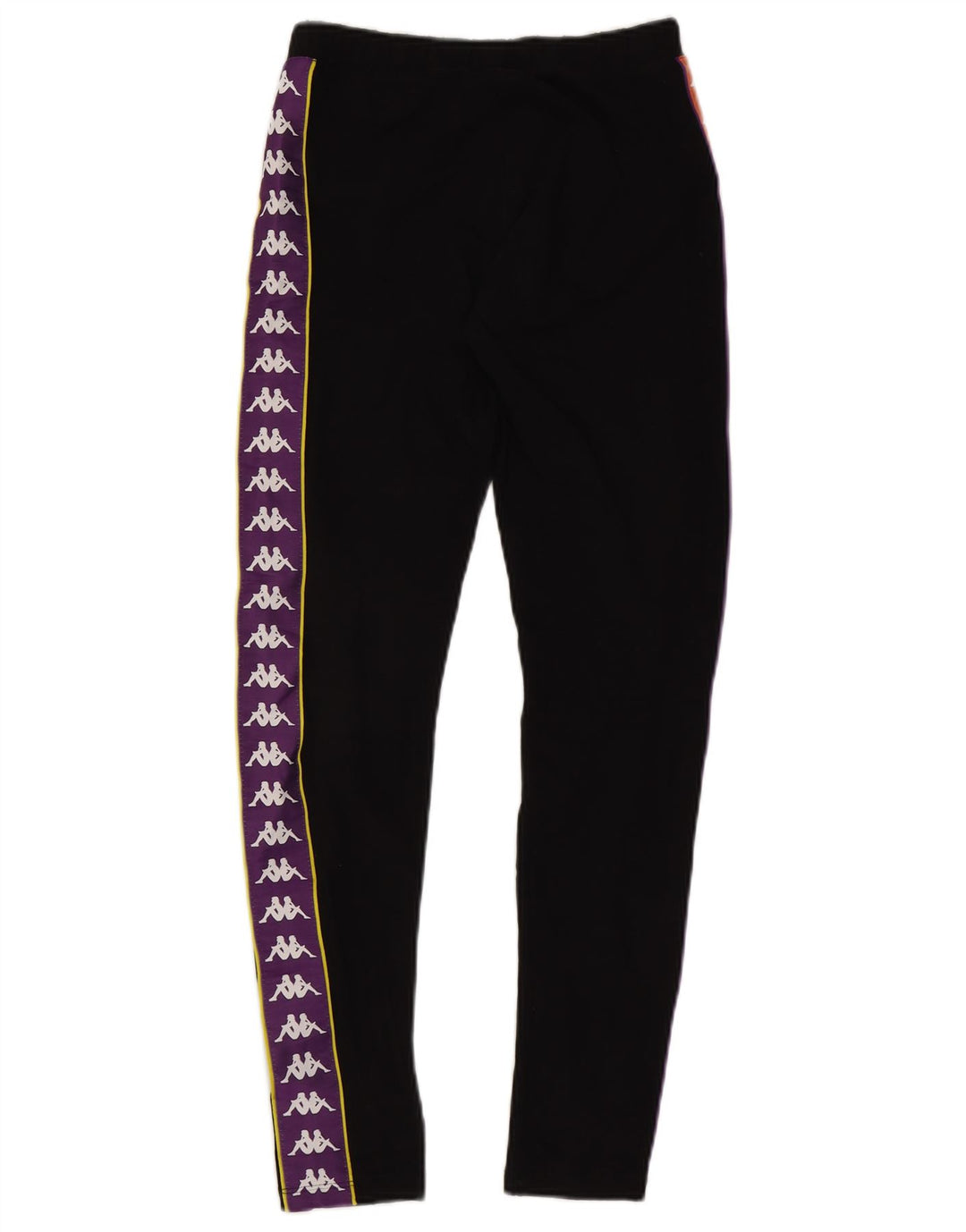 Kappa Graphic Leggings til kvinder UK 10 Small Black Colourblock