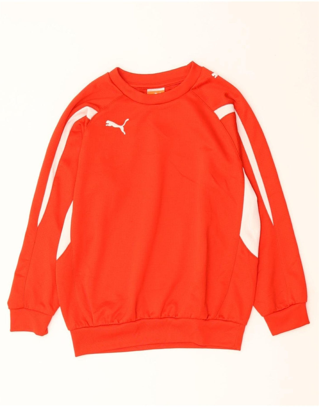 PUMA Boys Sweatshirt Jumper 9-10 Years Red Colourblock Polyester