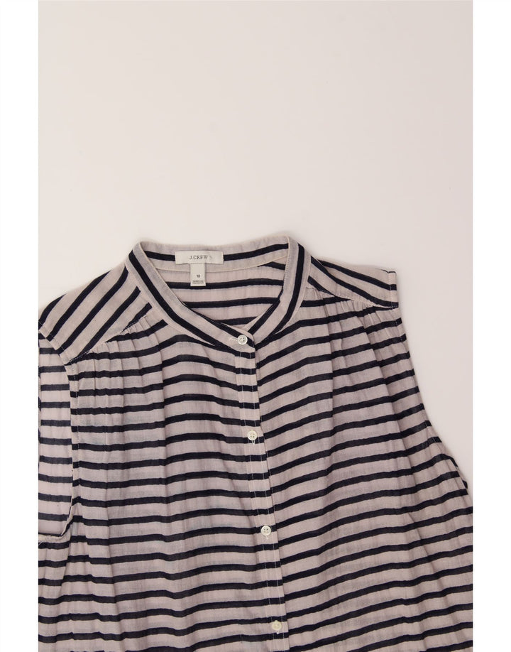 J. CREW Womens Shirt Blouse US 10 Large Navy Blue Striped Nautical Vintage J. Crew and Second-Hand J. Crew from Messina Hembry 