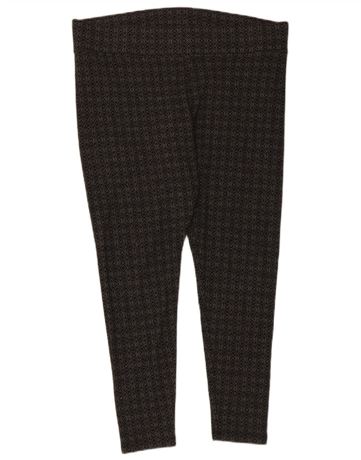 Marks & Spencer Dame Capri Leggings UK 16 Large Grå Geometrisk Polyester