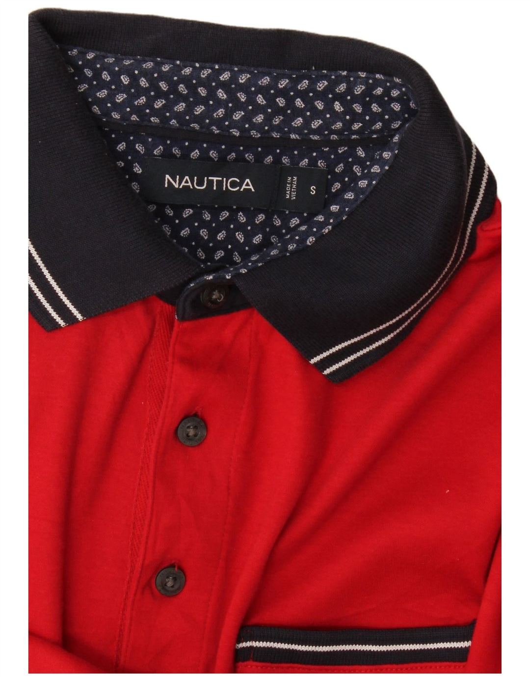 Nautica Polo Shirt til mænd Lille rød farveblok