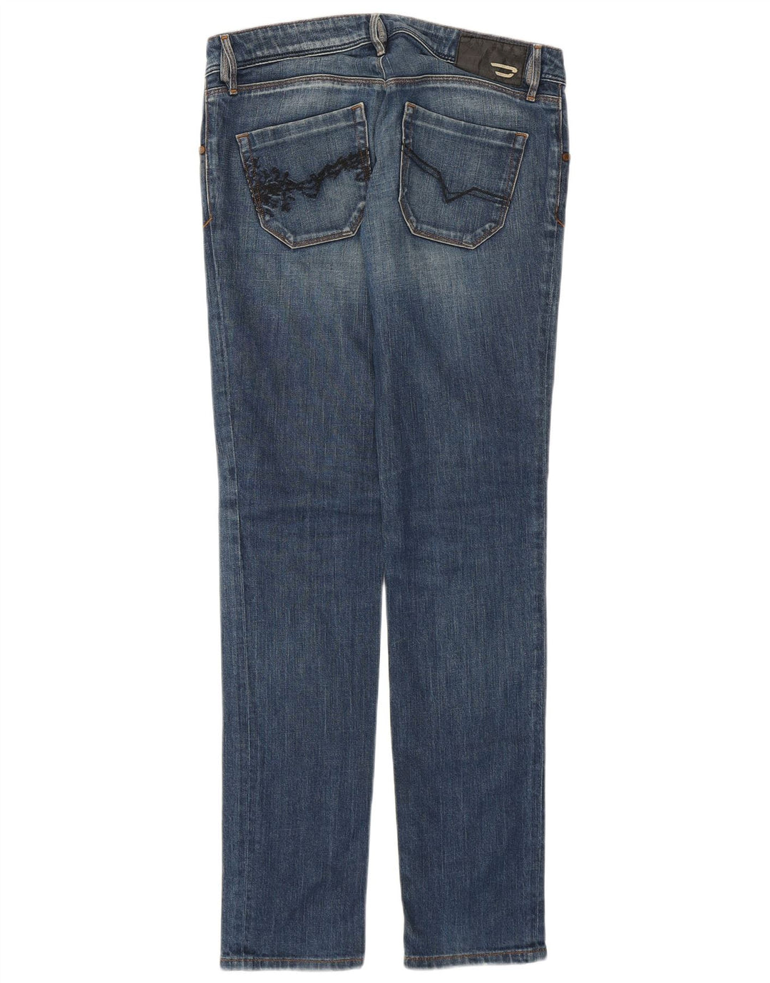 Diesel Dame Nevy Slim Jeans W27 L32 Blå Bomuld