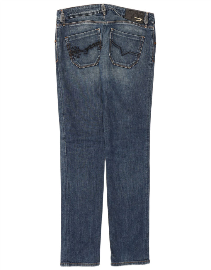 Diesel Dame Nevy Slim Jeans W27 L32 Blå Bomuld
