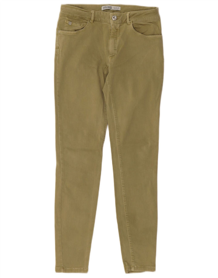 ZARA Dame Skinny Jeans EU 40 Medium W30 L27 Khaki