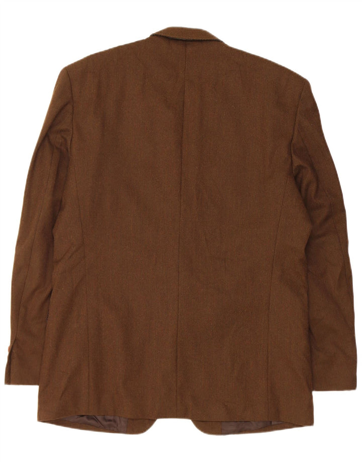 Massimo Dutti Herre 2-knaps blazerjakke EU 52 Stor brun uld