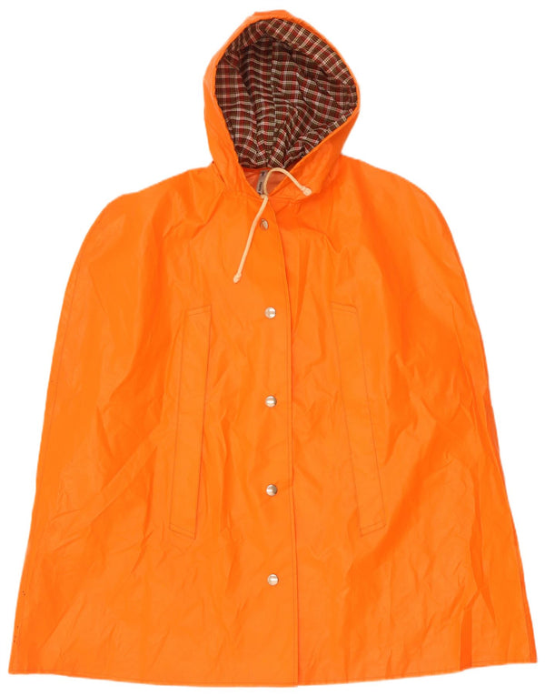 Vintage Dame Hætte Cape Raincoat UK 18 XL Orange