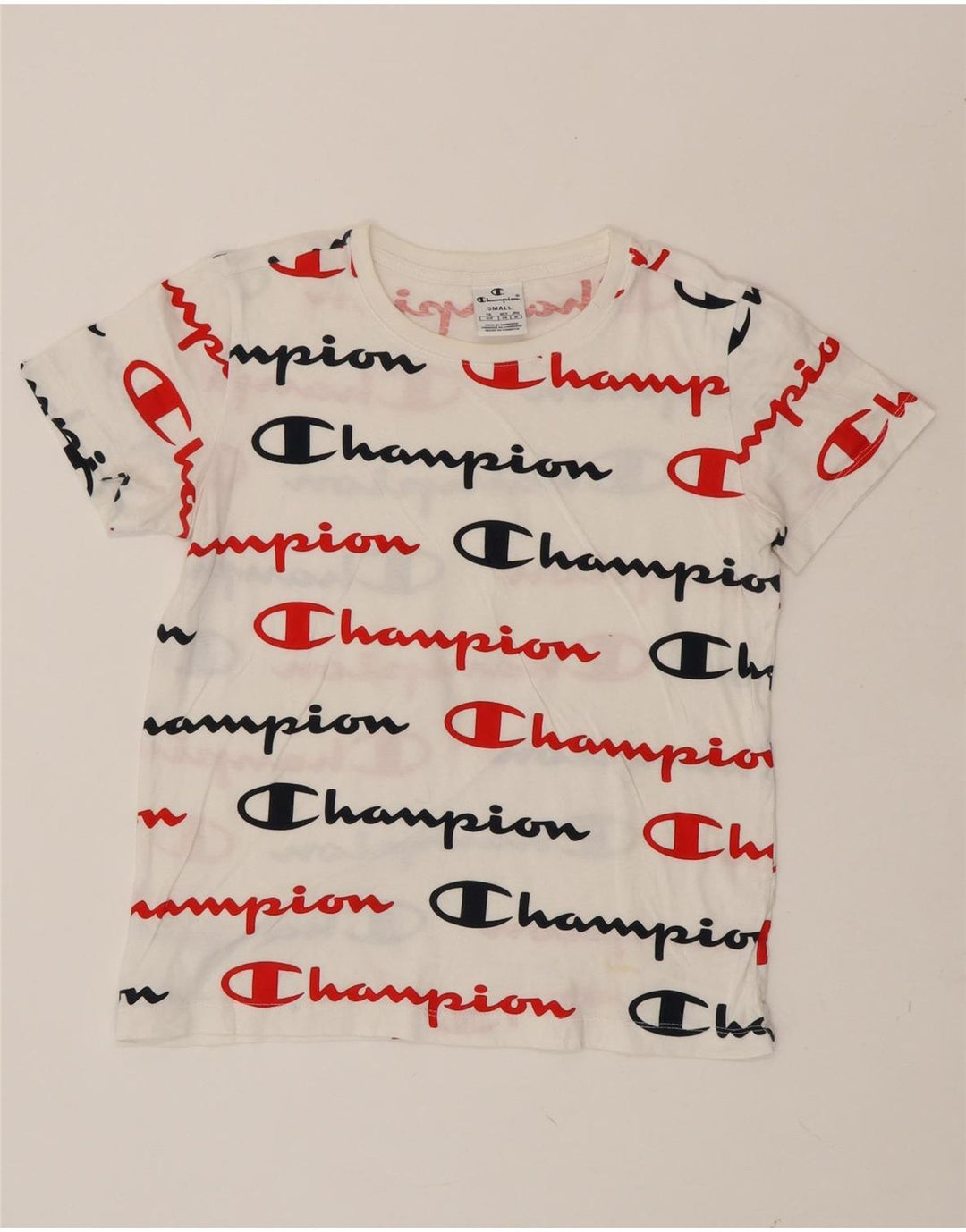 CHAMPION Womens Graphic T-Shirt Top UK 10 Small White Vintage Champion and Second-Hand Champion from Messina Hembry 