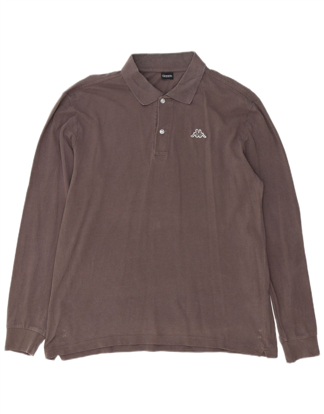 Kappa Langærmet Polo Shirt til mænd Stor grå bomuld