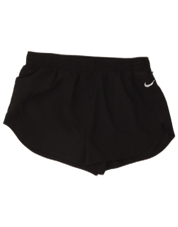 Nike Dame Dri Fit Sport Shorts UK 14 Large Black Polyester