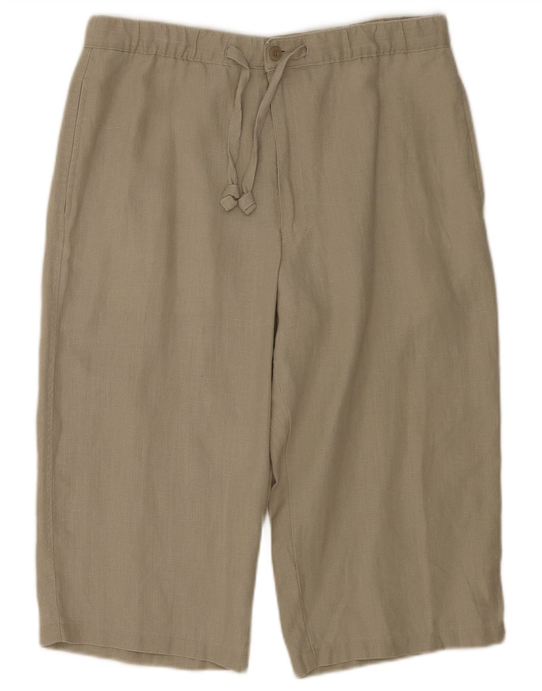 Marks & Spencer Herre Blue Harbor Bermuda Shorts W34 Large Beige Linen
