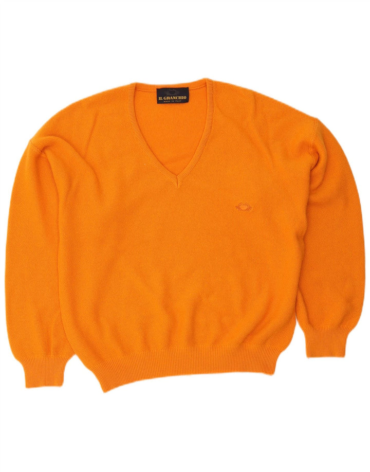 Il Granchio Herre V-hals sweater Medium Orange