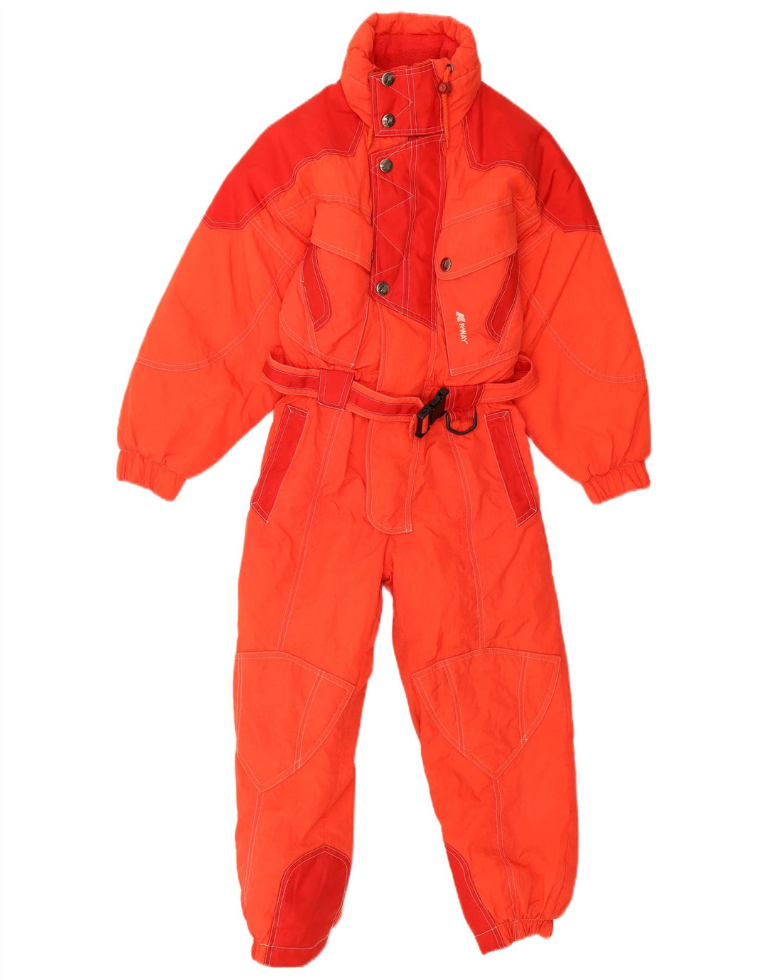 Vintage ski jumpsuit til drenge 7-8 år rød polyamid